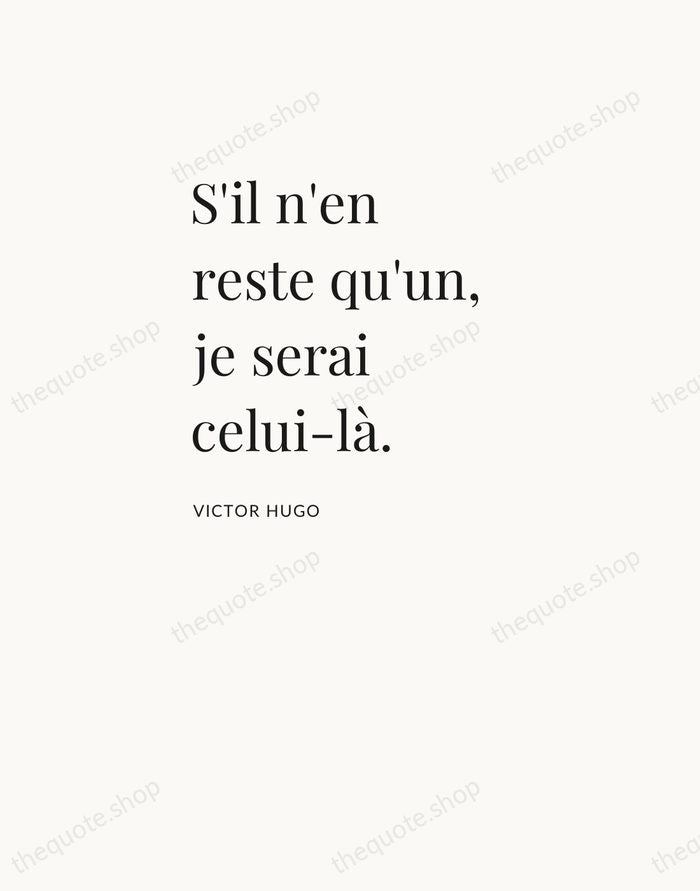 S'il n'en reste qu'un, je serai celui-là. — Victor Hugo — Asymmetric Left