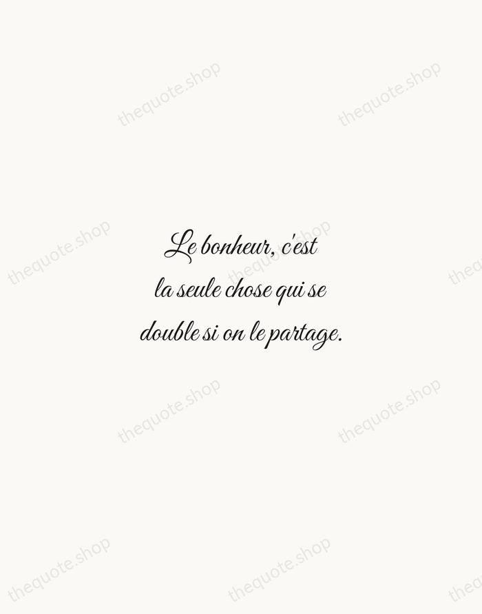 Le bonheur, c'est la seule chose qui se double si on le… — Victor Hugo — Script Whisper