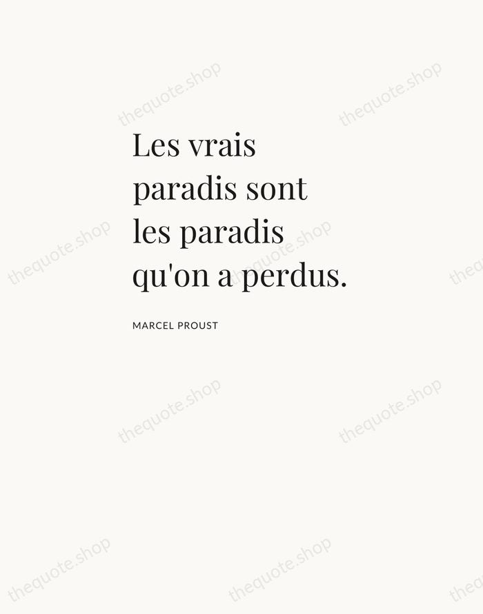 Les vrais paradis sont les paradis qu'on a perdus. — Marcel Proust — Asymmetric Left
