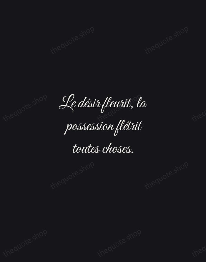 Le désir fleurit, la possession flétrit toutes choses. — Marcel Proust — Night Script
