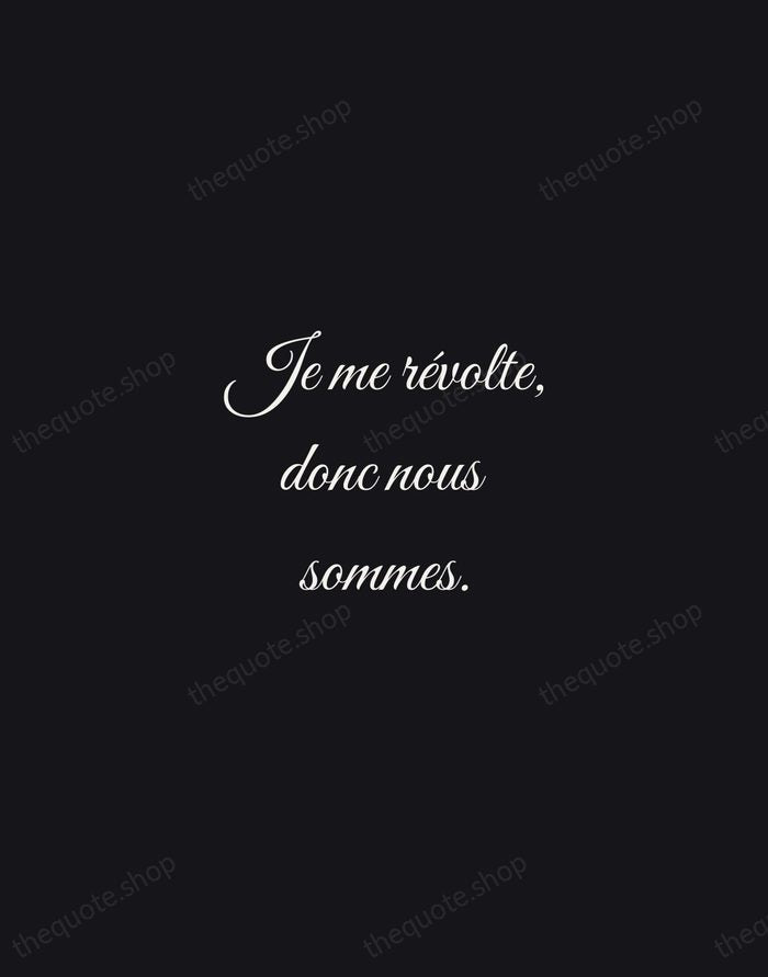 Je me révolte, donc nous sommes. — Albert Camus — Night Script