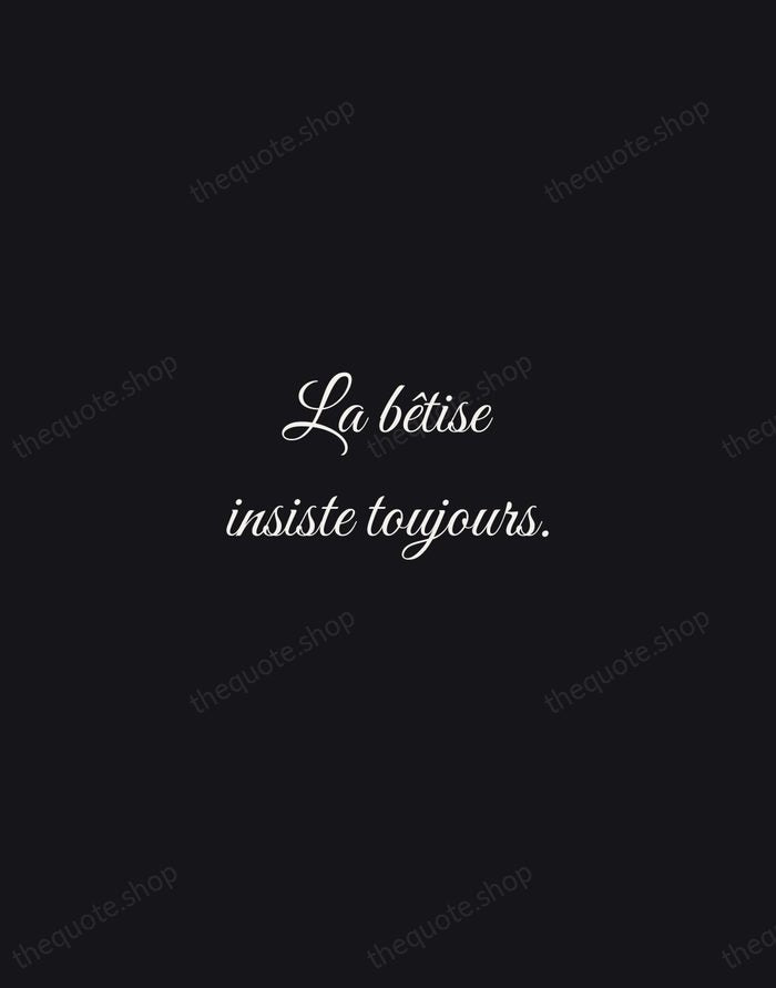 La bêtise insiste toujours. — Albert Camus — Night Script