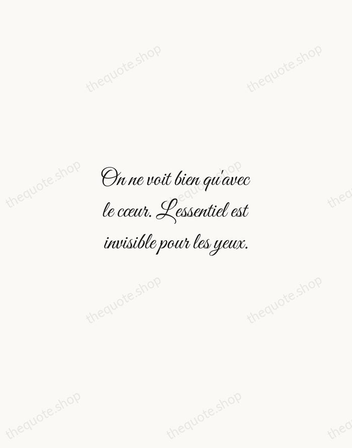 On ne voit bien qu'avec le cœur. L'essentiel est invisible pour les… — Antoine de Saint-Exupéry — Script Whisper