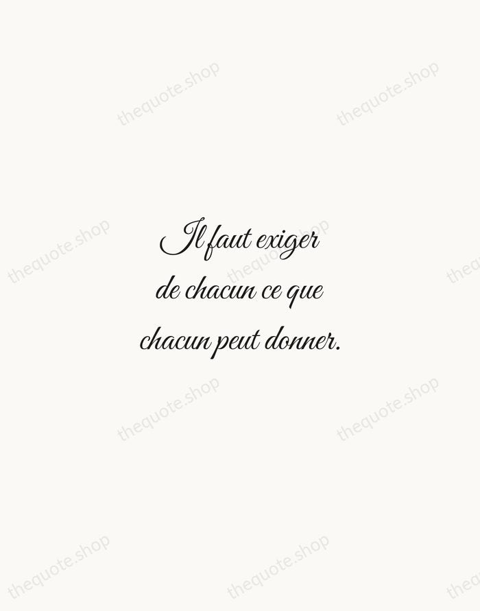 Il faut exiger de chacun ce que chacun peut donner. — Antoine de Saint-Exupéry — Script Whisper