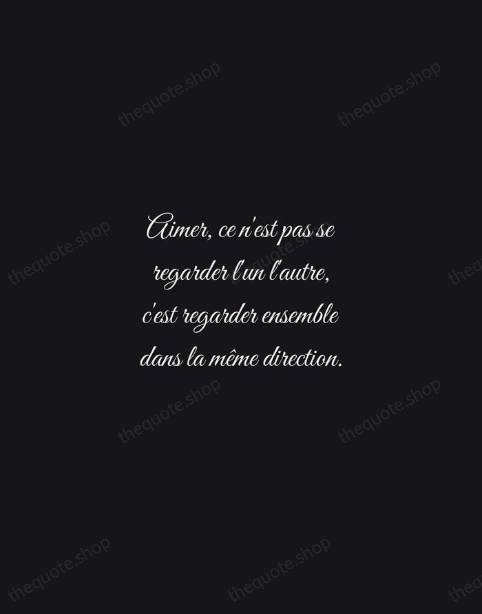 Aimer, ce n'est pas se regarder l'un l'autre, c'est regarder ensemble dans… — Antoine de Saint-Exupéry — Night Script
