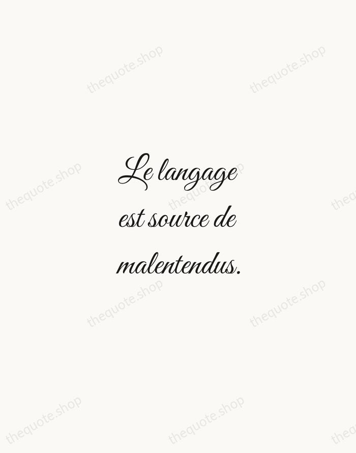 Le langage est source de malentendus. — Antoine de Saint-Exupéry — Script Whisper
