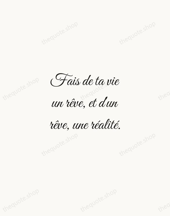 Fais de ta vie un rêve, et d'un rêve, une réalité. — Antoine de Saint-Exupéry — Script Whisper
