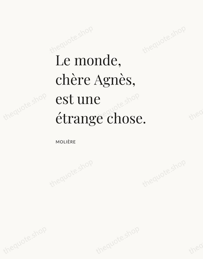 Le monde, chère Agnès, est une étrange chose. — Molière — Asymmetric Left