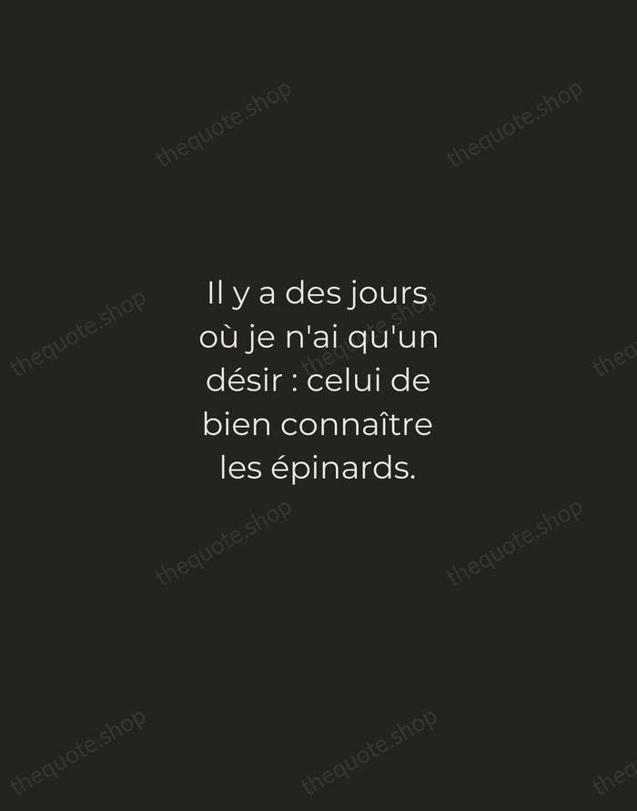 Il y a des jours où je n'ai qu'un désir : celui… — Colette — Tracked Caps Unsigned