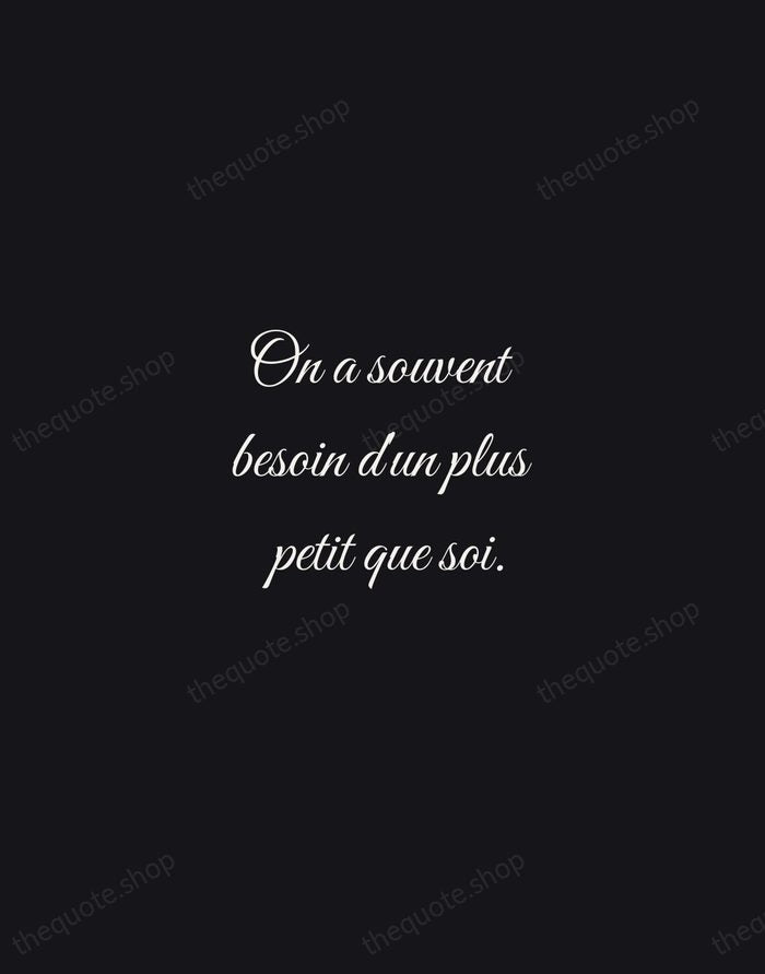 On a souvent besoin d'un plus petit que soi. — Jean de La Fontaine — Night Script