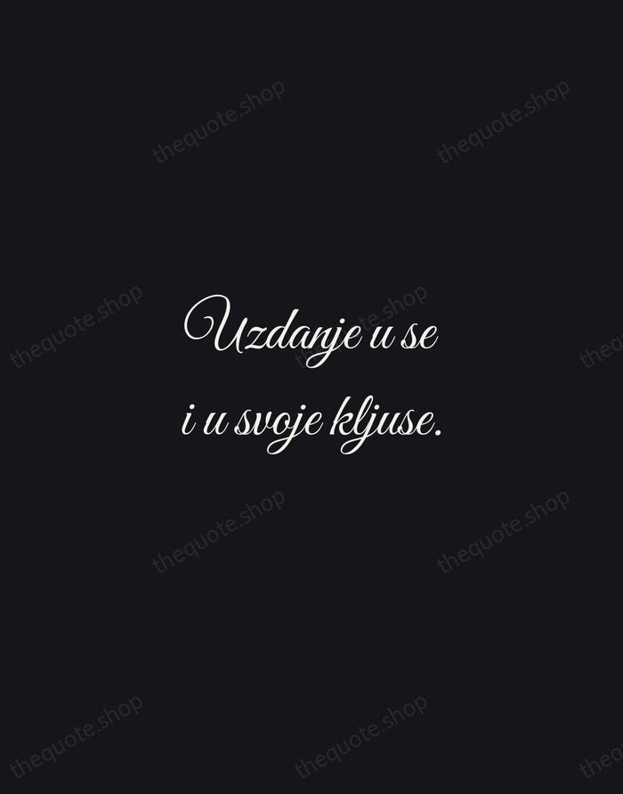 Uzdanje u se i u svoje kljuse. — Croatian Proverb — Night Script
