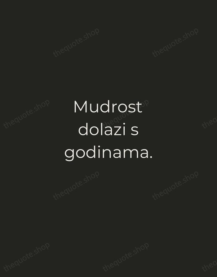 Mudrost dolazi s godinama. — Croatian Proverb — Tracked Caps Unsigned