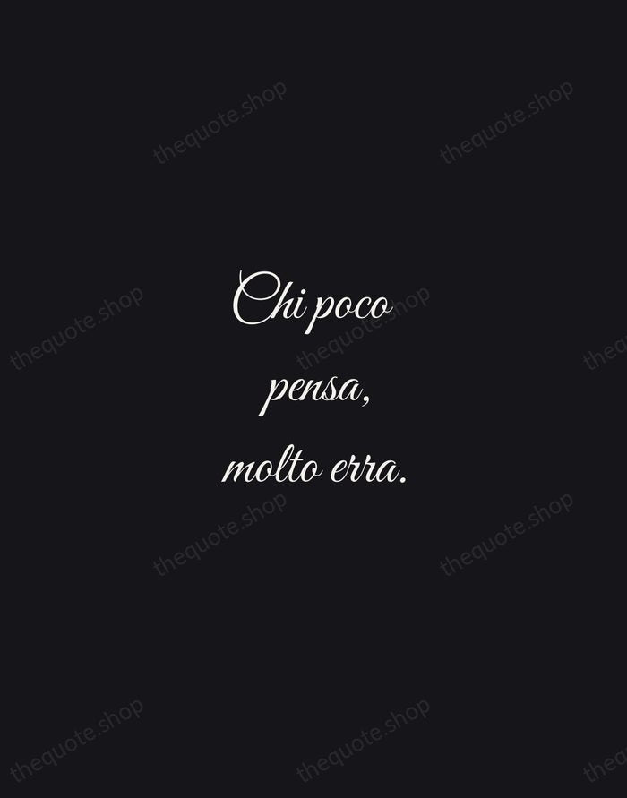 Chi poco pensa, molto erra. — Leonardo da Vinci — Night Script
