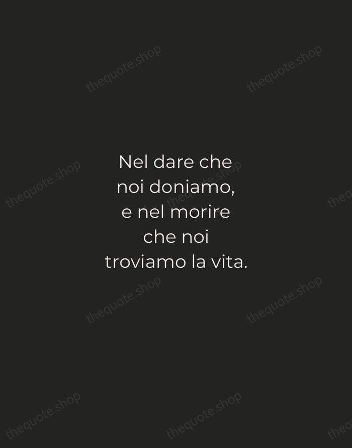 Nel dare che noi doniamo, e nel morire che noi troviamo la… — St. Francis of Assisi — Tracked Caps Unsigned