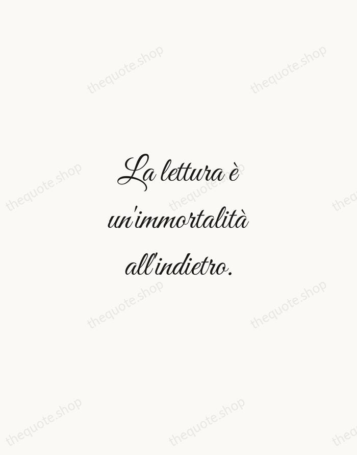 La lettura è un'immortalità all'indietro. — Umberto Eco — Script Whisper