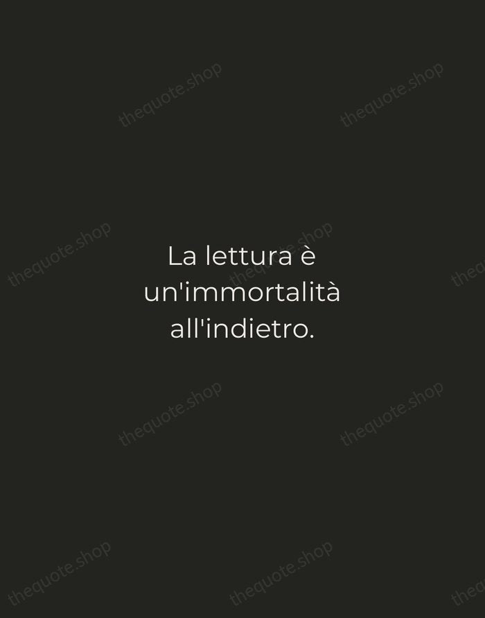 La lettura è un'immortalità all'indietro. — Umberto Eco — Tracked Caps Unsigned