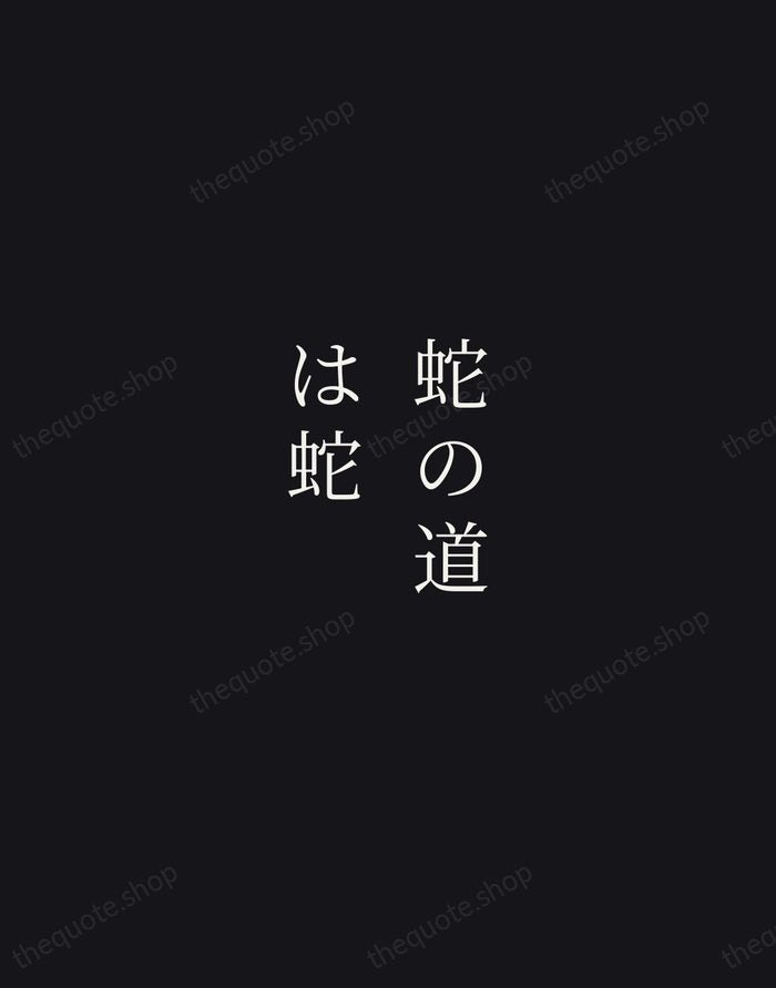 蛇の道は蛇 — Japanese Proverb — Night Script