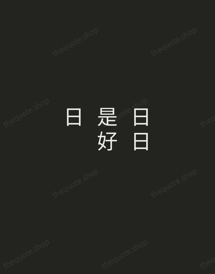 日日是好日 — Zen Proverb — Tracked Caps Unsigned