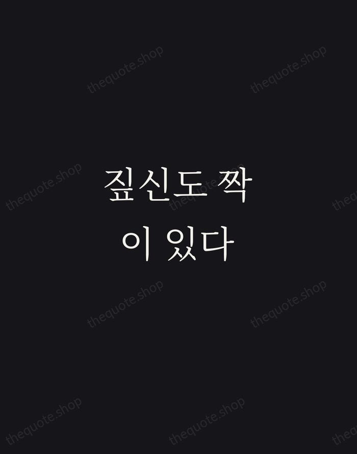 짚신도 짝이 있다 — Korean Proverb — Night Script