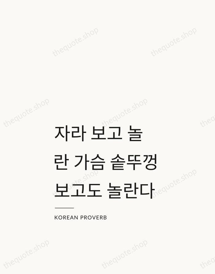 자라 보고 놀란 가슴 솥뚜껑 보고도 놀란다 — Korean Proverb — Studio Left