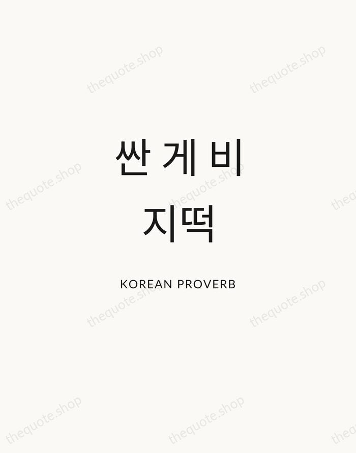 싼 게 비지떡 — Korean Proverb — Modern Sans Calm