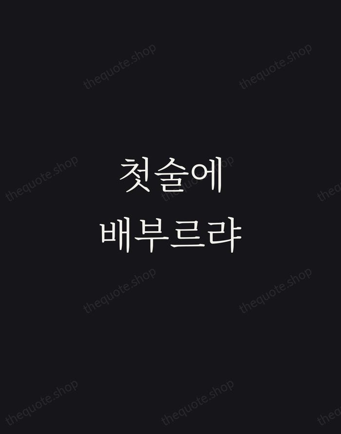 첫술에 배부르랴 — Korean Proverb — Night Script