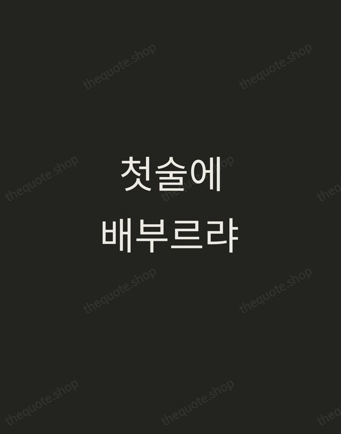 첫술에 배부르랴 — Korean Proverb — Tracked Caps Unsigned