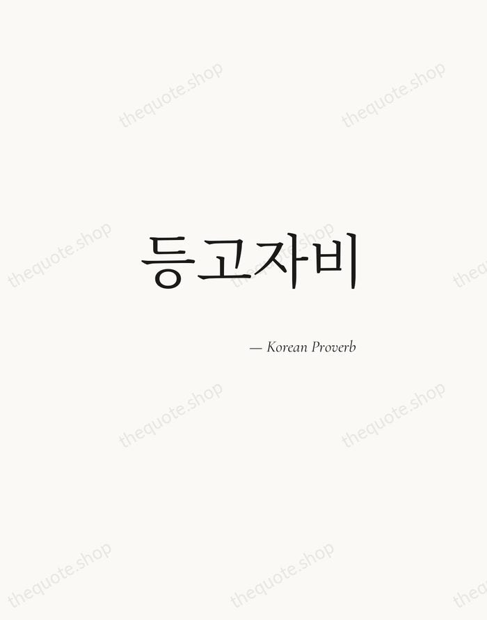 등고자비 — Korean Proverb — Soft Serif Right
