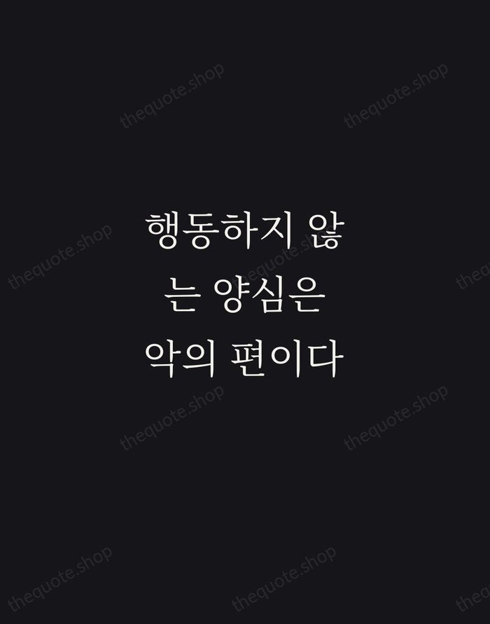 행동하지 않는 양심은 악의 편이다 — Kim Dae-jung — Night Script