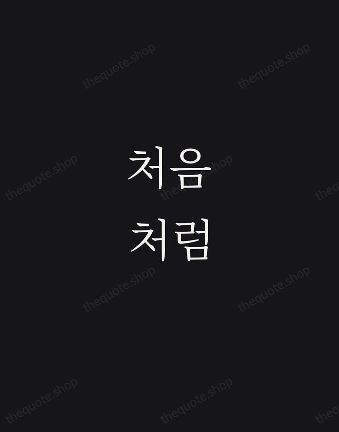 처음처럼 — Shin Young-bok — Night Script