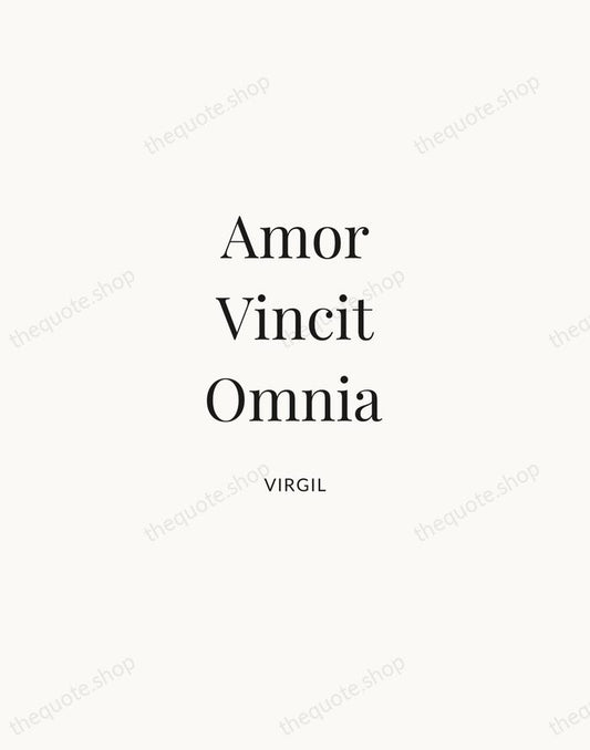 Amor Vincit Omnia — Virgil | Printable Wall Art — Atelier Serif