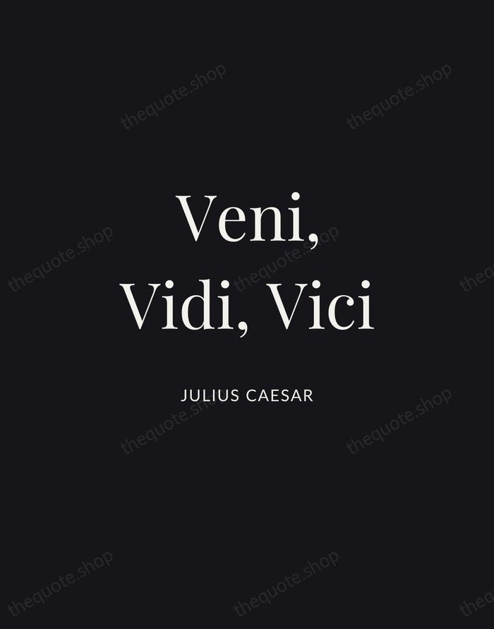 Veni, Vidi, Vici — Julius Caesar | Printable Wall Art — Midnight Serif