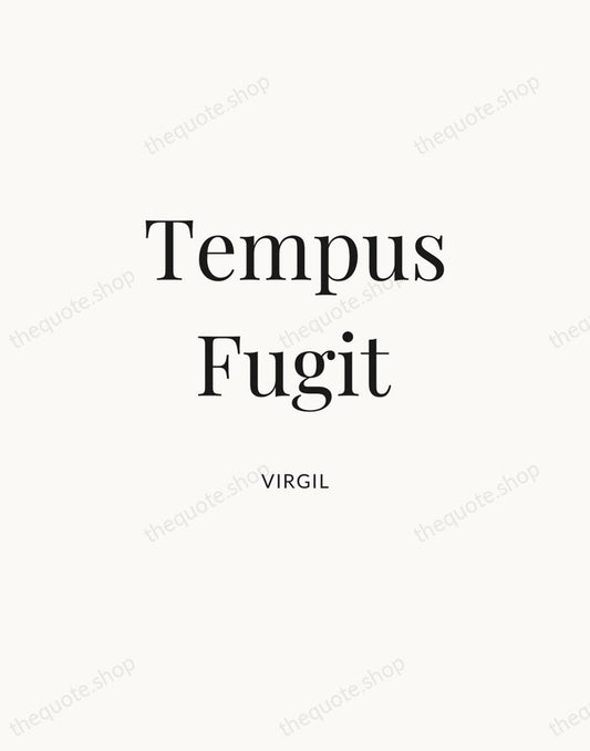 Tempus Fugit — Virgil | Printable Wall Art — Atelier Serif