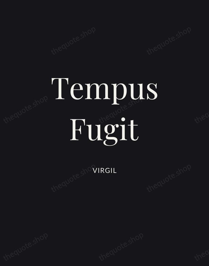 Tempus Fugit — Virgil | Printable Wall Art — Midnight Serif