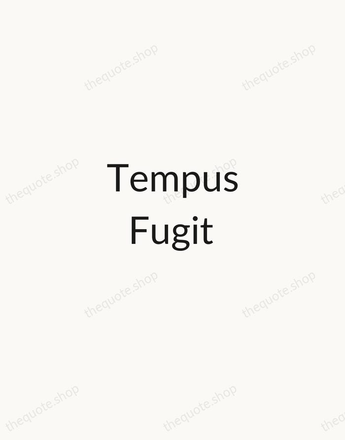 Tempus Fugit — Virgil — Minimal Unsigned