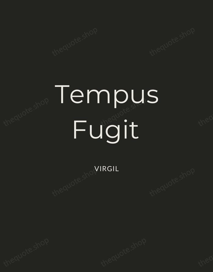 Tempus Fugit — Virgil — Charcoal Sans