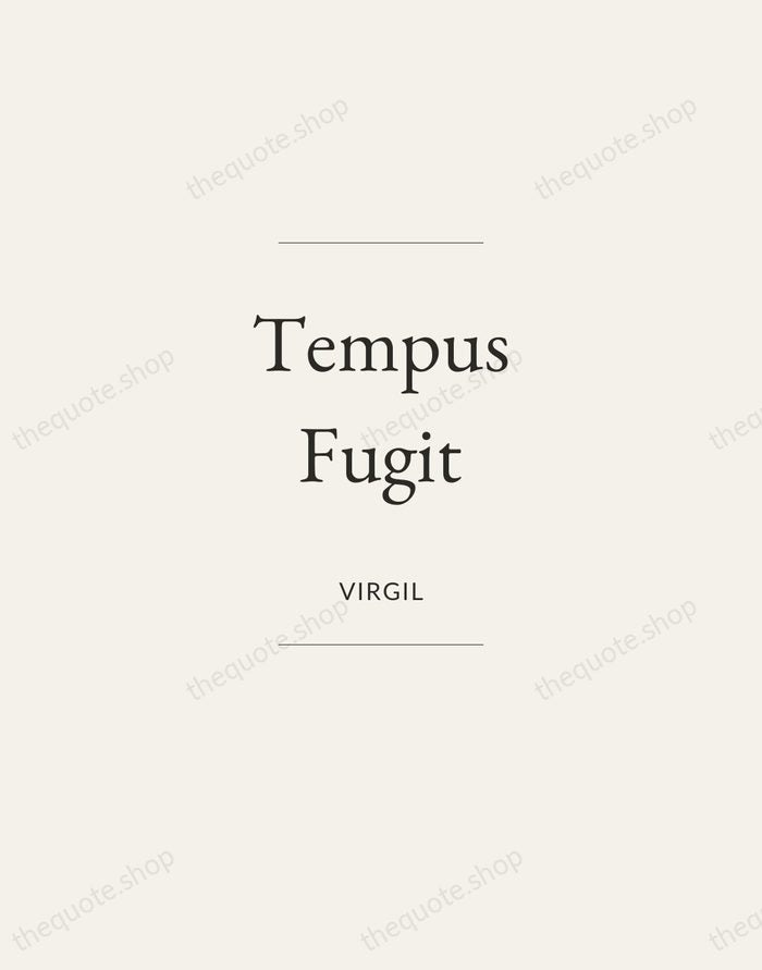 Tempus Fugit — Virgil — Gallery Frame