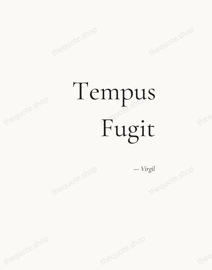 Tempus Fugit — Virgil — Soft Serif Right