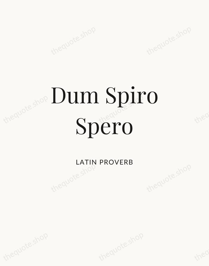 Dum Spiro Spero — Latin Proverb | Printable Wall Art — Atelier Serif