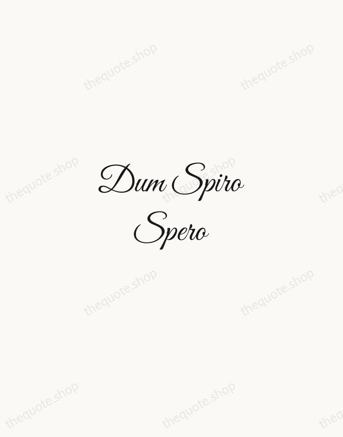 Dum Spiro Spero — Latin Proverb — Script Whisper