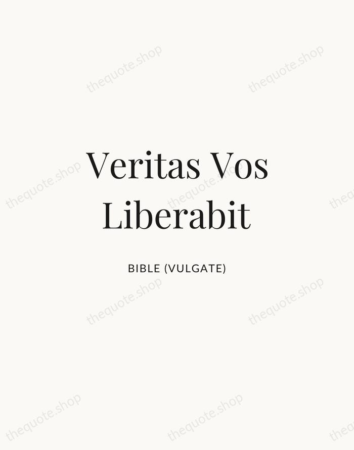 Veritas Vos Liberabit — Bible (Vulgate) | Printable Wall Art — Atelier Serif
