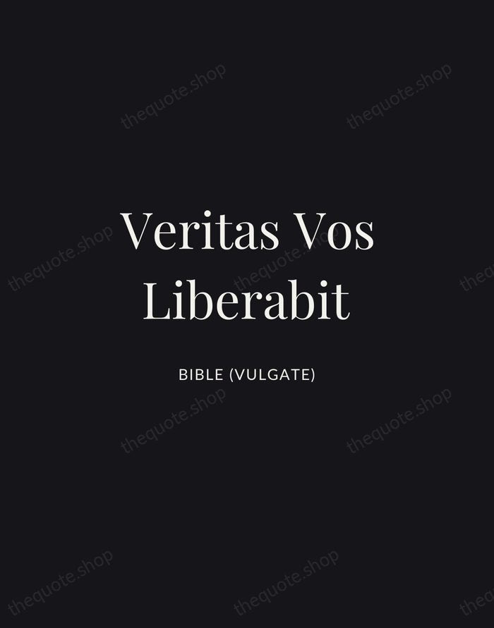 Veritas Vos Liberabit — Bible (Vulgate) | Printable Wall Art — Midnight Serif