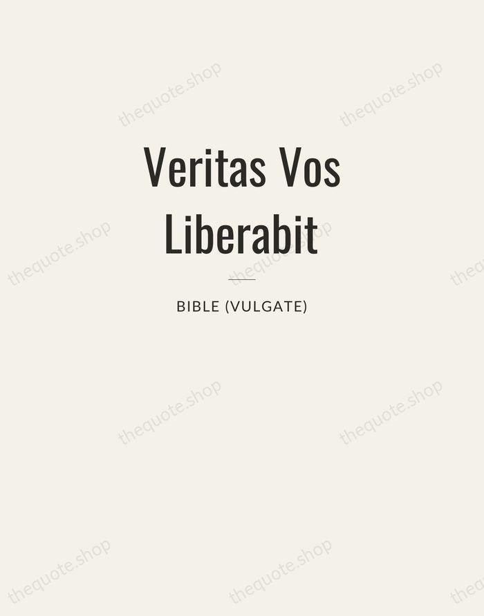 Veritas Vos Liberabit — Bible (Vulgate) — Letterpress Caps