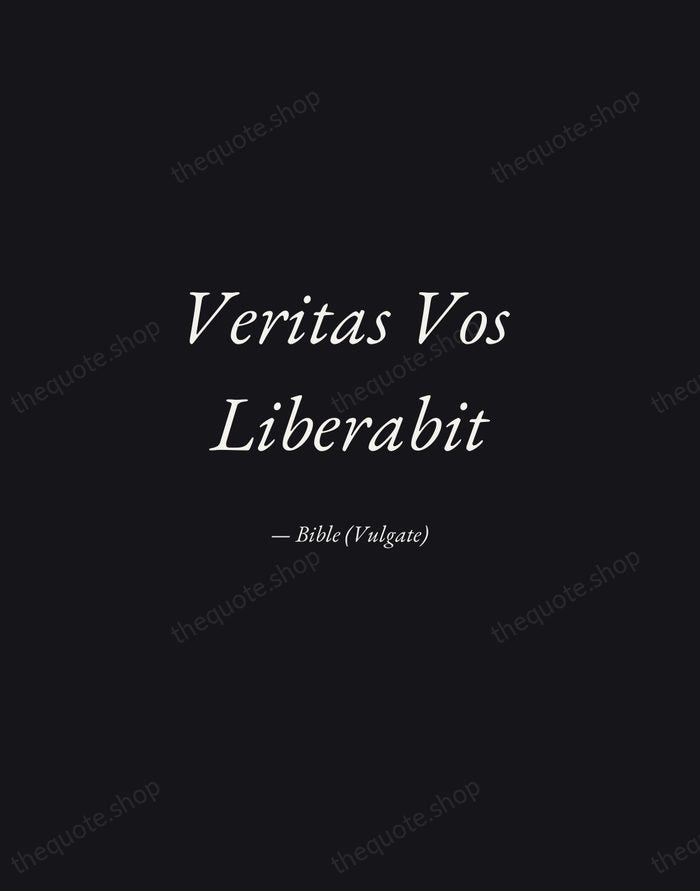 Veritas Vos Liberabit — Bible (Vulgate) — Manuscript Italic