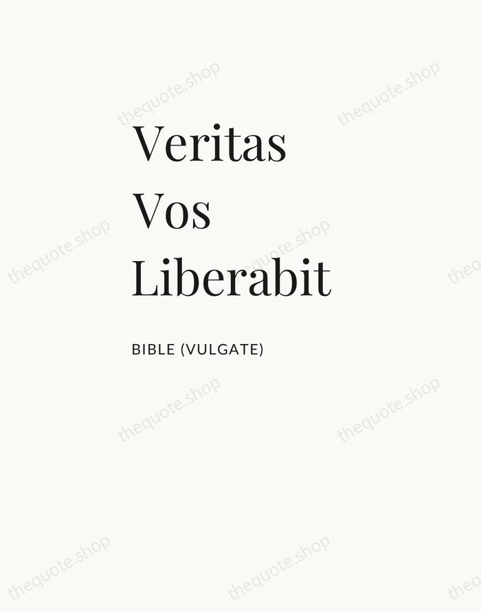 Veritas Vos Liberabit — Bible (Vulgate) — Asymmetric Left
