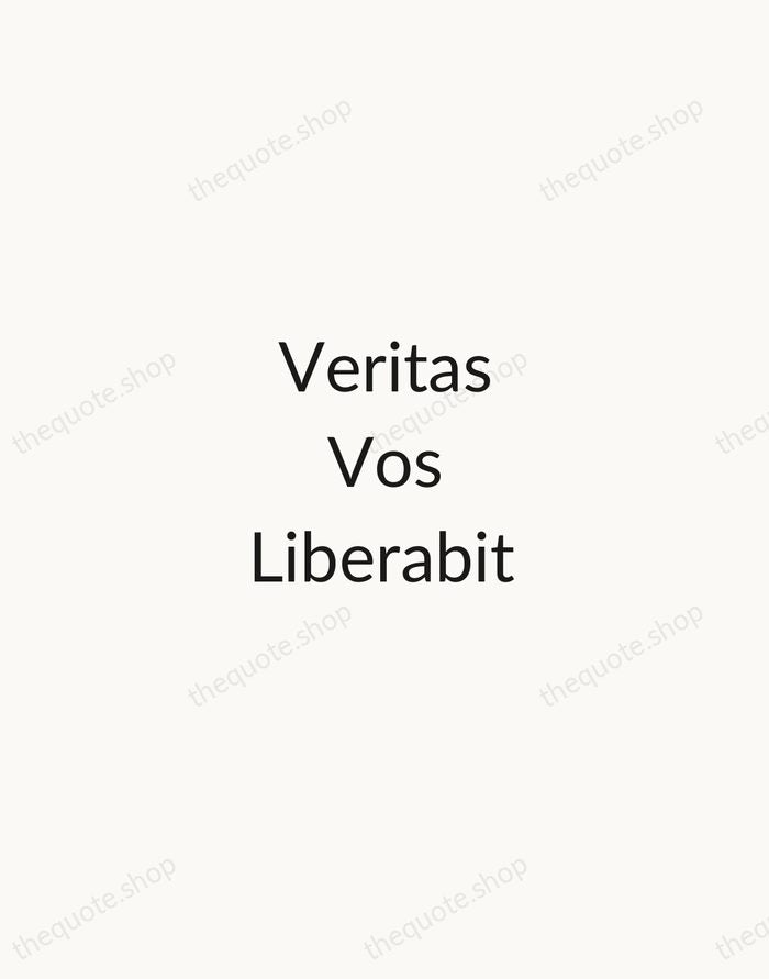 Veritas Vos Liberabit — Bible (Vulgate) — Minimal Unsigned
