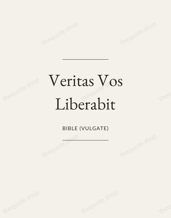 Veritas Vos Liberabit — Bible (Vulgate) — Gallery Frame