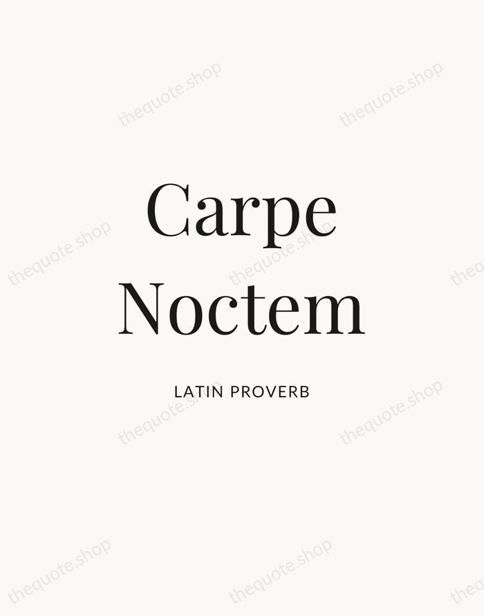Carpe Noctem — Latin Proverb | Printable Wall Art — Atelier Serif