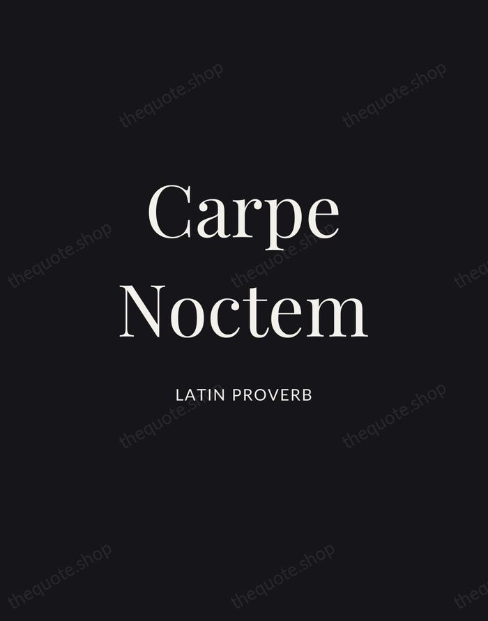 Carpe Noctem — Latin Proverb | Printable Wall Art — Midnight Serif