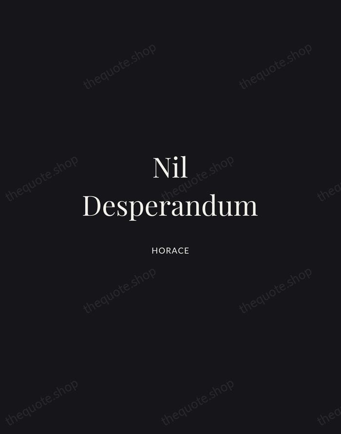 Nil Desperandum — Horace | Printable Wall Art — Midnight Serif